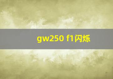 gw250 f1闪烁